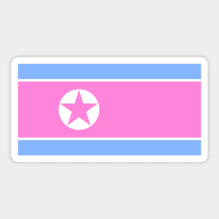 North Korea Flag Baby Pink Sticker